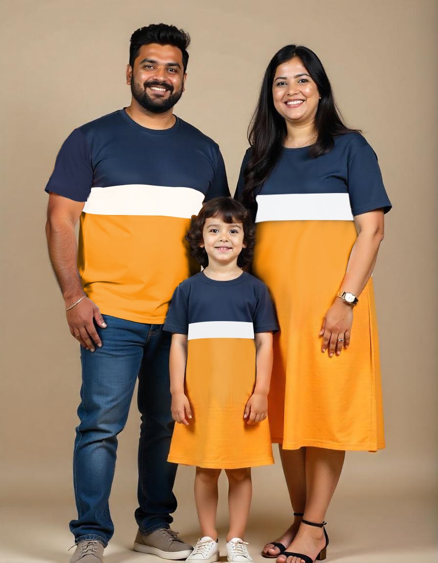 Color Blocks Pattern Family Twinning Combo