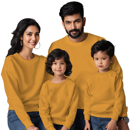 Round Neck Sweatshirts mustard