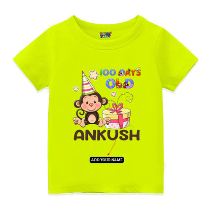 100 Days Kids Name Printed T-shirts