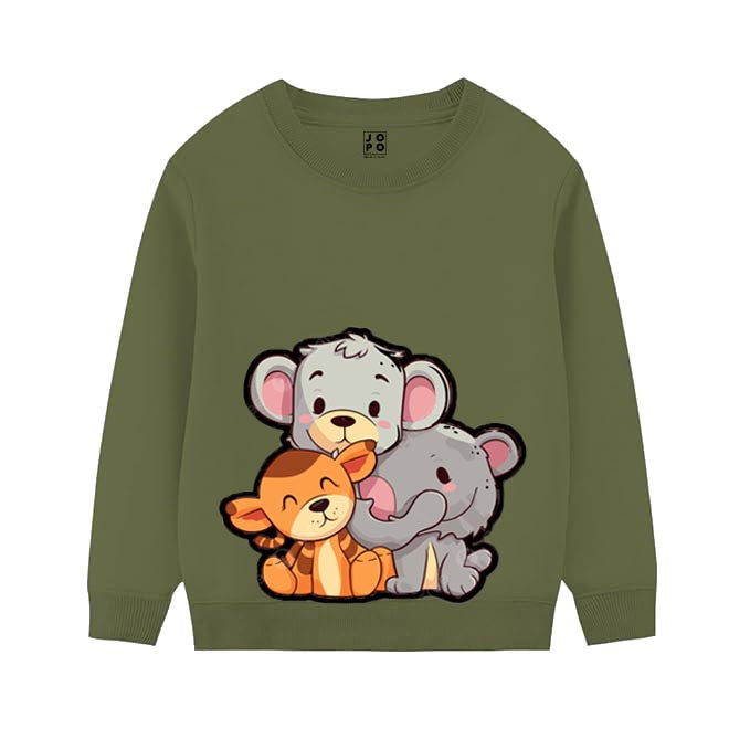 Jungle theme sweatshirt olivegreen