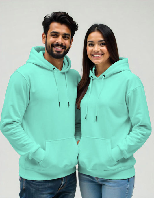 Pastel Mint Couple Hoodies