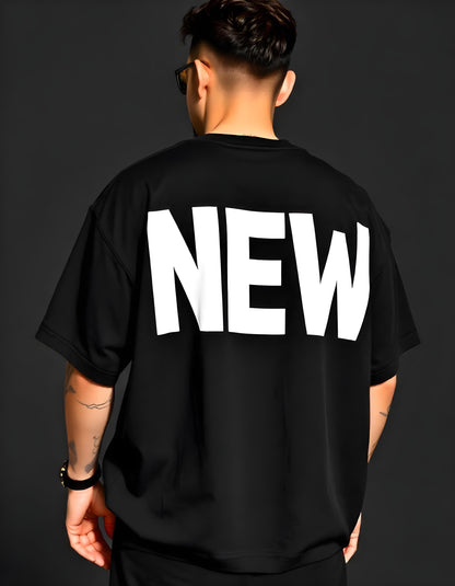 men oversized tshirt black