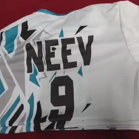 team name and number printed jersey