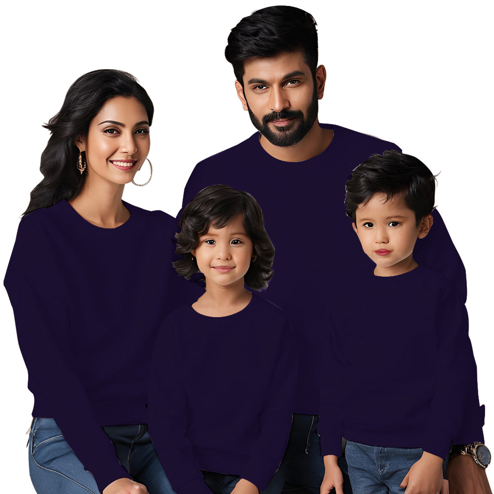 matching family sweatshirt violet