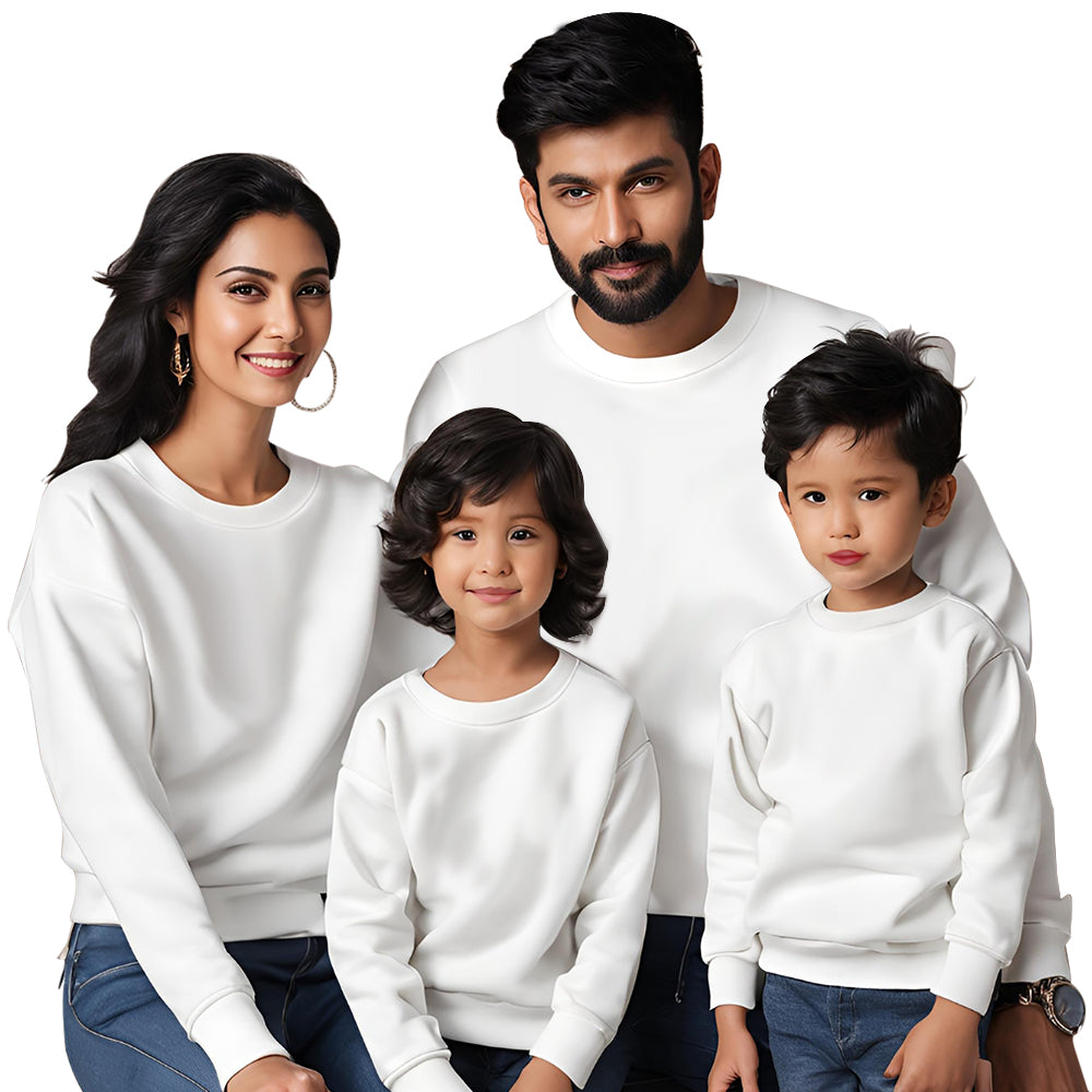 fullsleeve family sweatshirt white