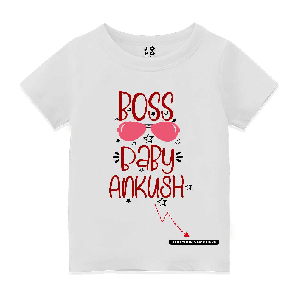 Customised Kids T Shirt white