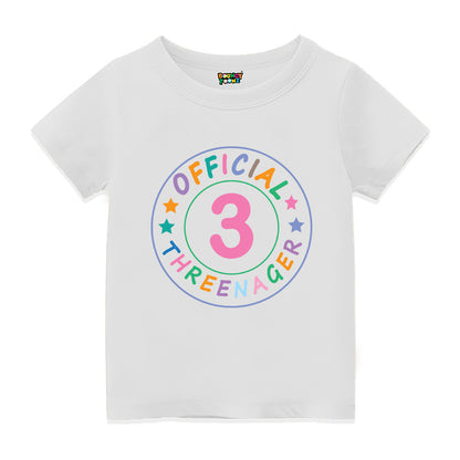 kids third birthday kids t shirt