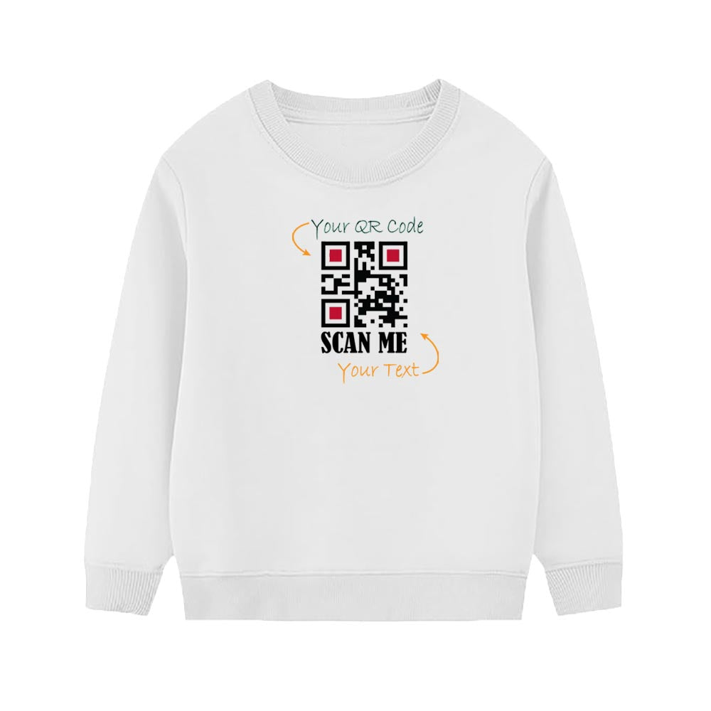 qr code sweatshirt white