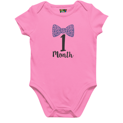 Monthly milestone-1st  month birthday Bow Romper