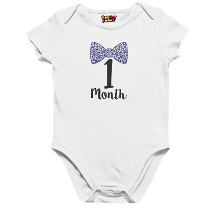 Monthly milestone-1st  month birthday Bow Romper