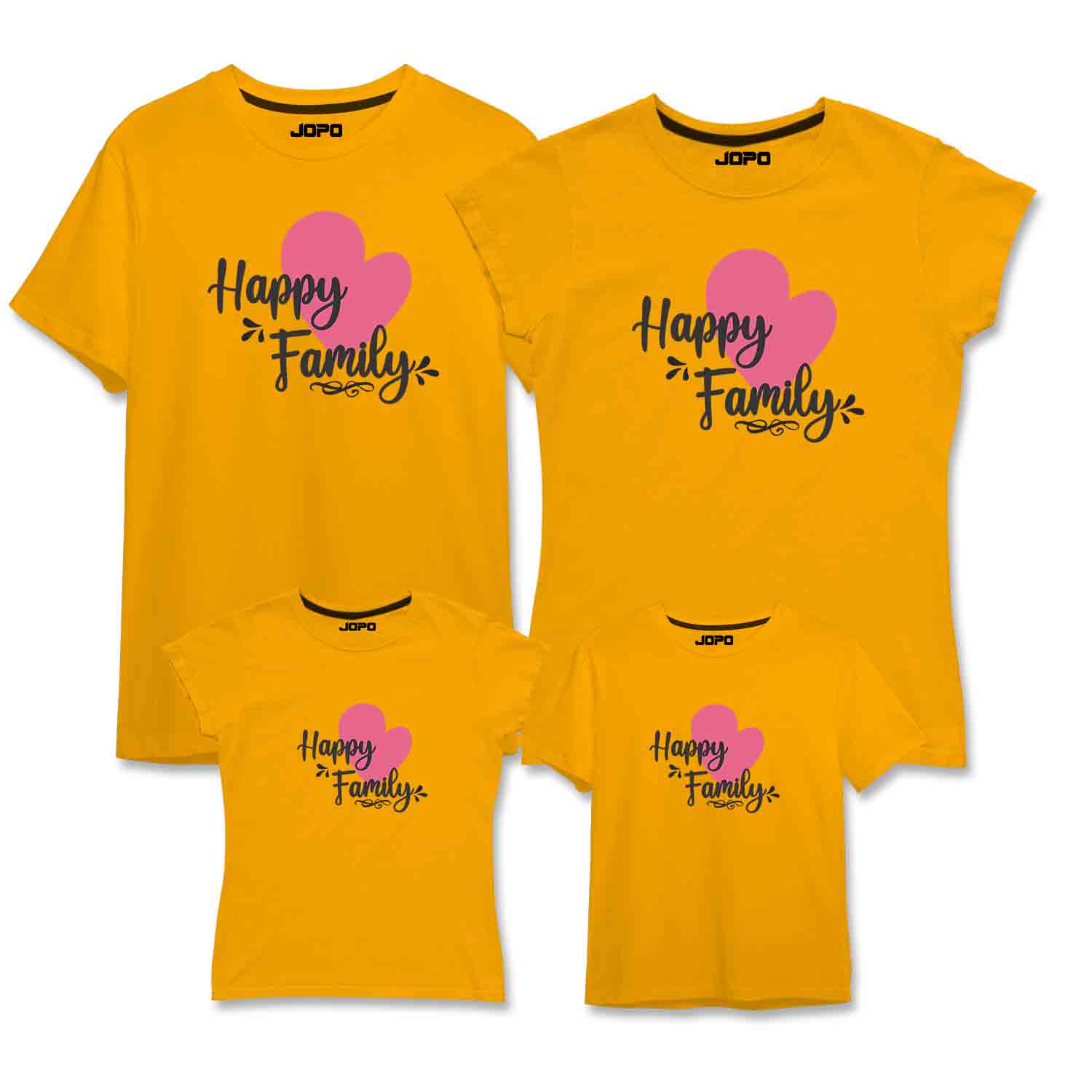 Happy Matching Family T-Shirts Set of 3 and 4 for Mom, Dad, Daughter ...