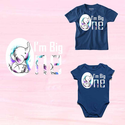 Iam Big one Elephant+ Design T-shirt/Romper