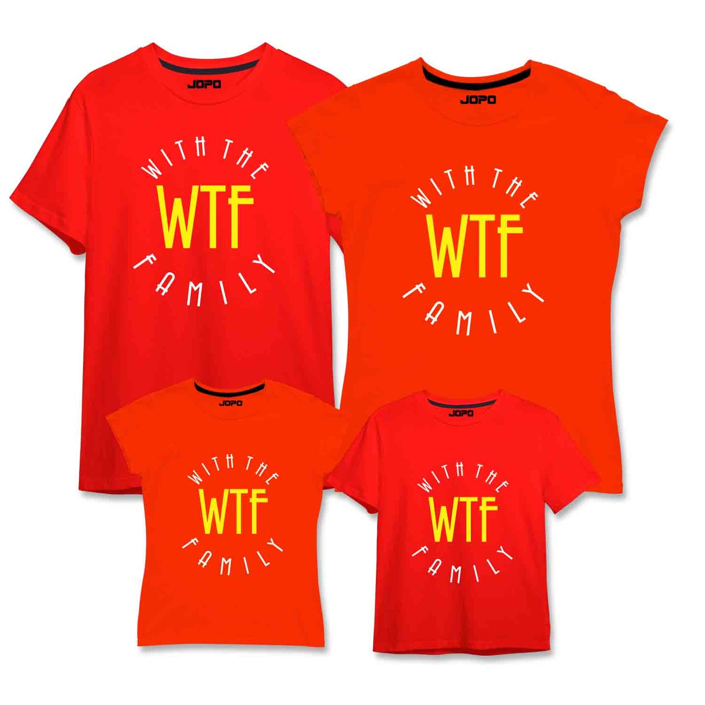 WTF - With The Matching Family T-Shirts Set of 3, 4, 5 and 6