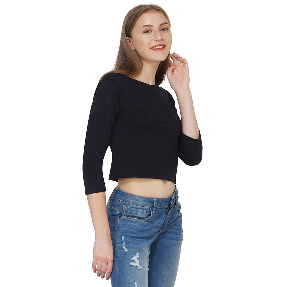 BLACK CROP TOP