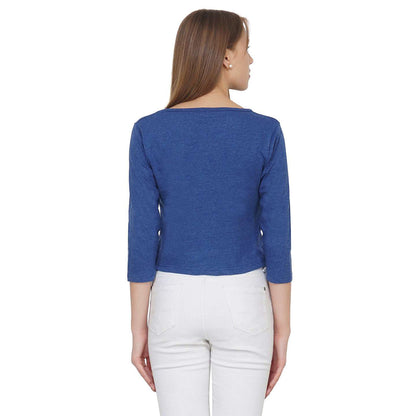 Women  Full Sleeves Blue