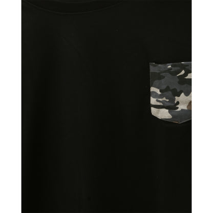 Camaflauge Cotton Black T-shirt