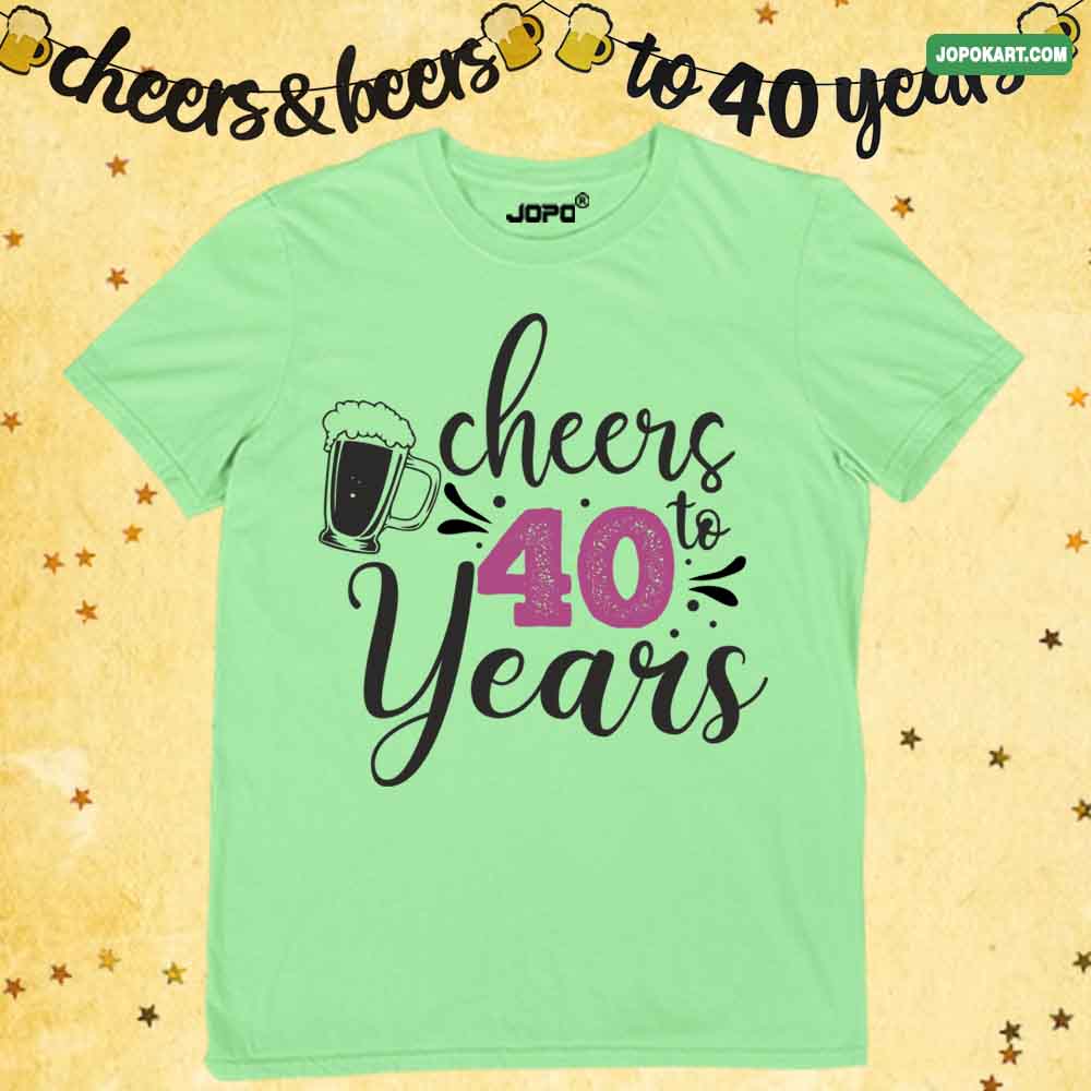 40&Fabulous Adult Birthday Party Tshirts Gifting Adult Birthday Funny Tshirts Men Women Customise Party Hard