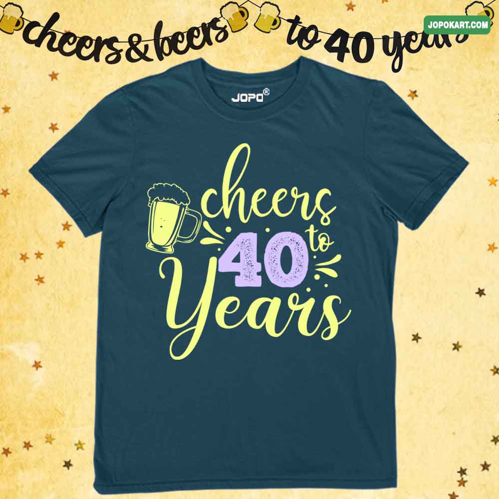 40&Fabulous Adult Birthday Party Tshirts Gifting Adult Birthday Funny Tshirts Men Women Customise Party Hard