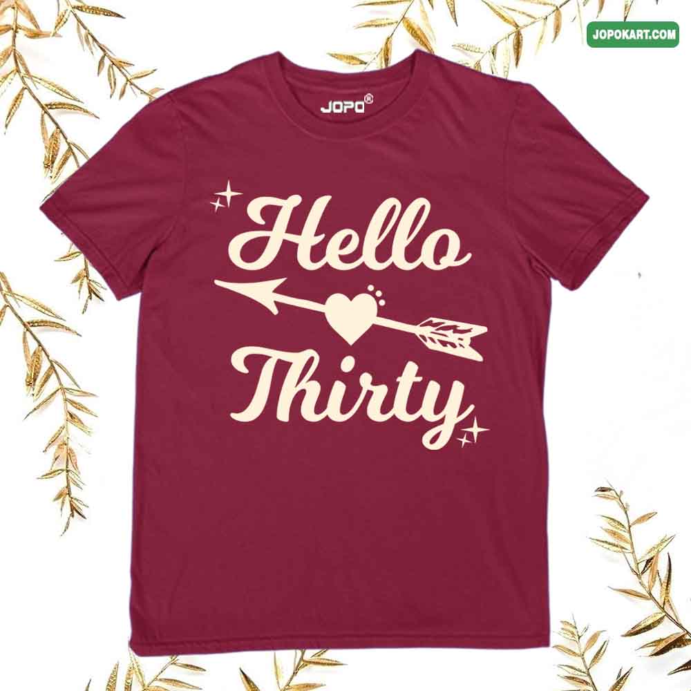 Hello Thirty maroon