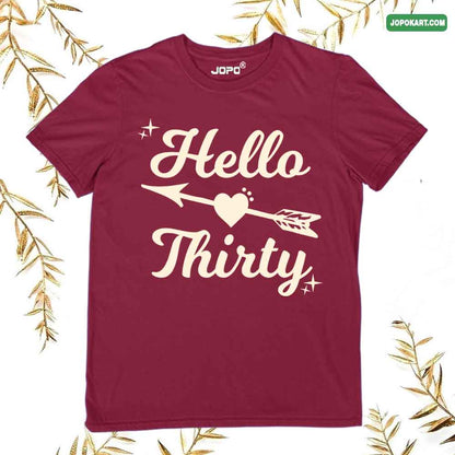 Hello Thirty maroon