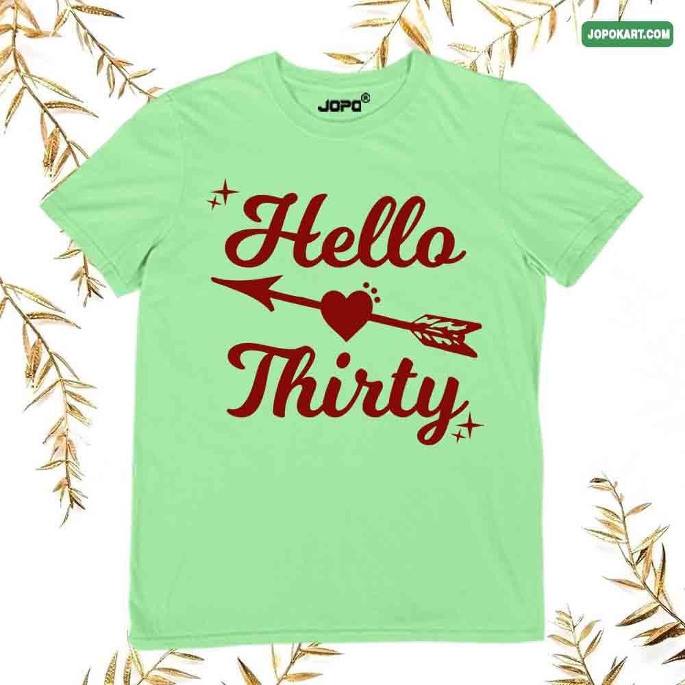 Hello Thirty mint green