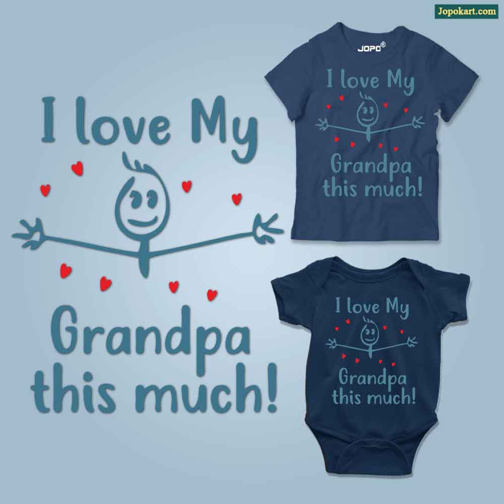 I love Grandpa this much navy