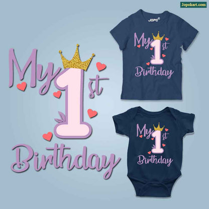 My First Birthday Navy