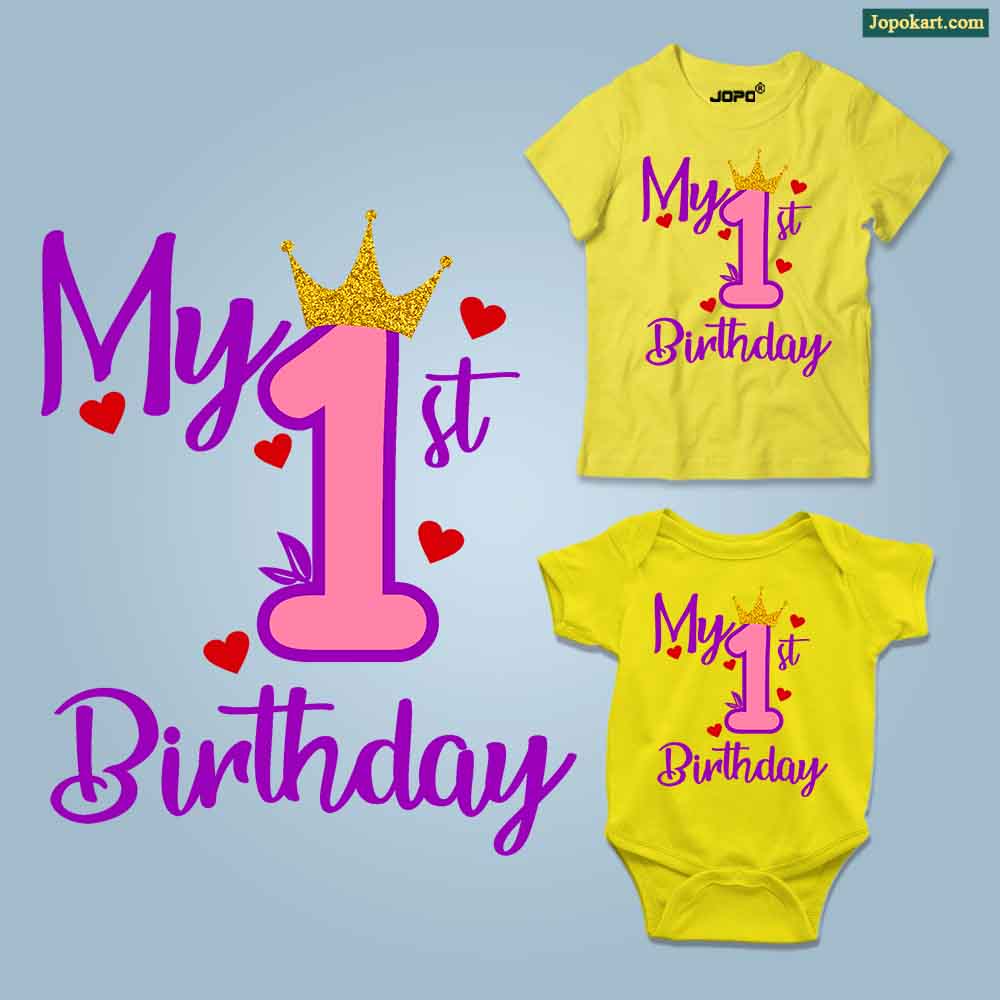 My First Birthday yellow