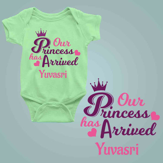 The Princess Has Arrived Funny Baby Girl Cute Baby Onesie - Baby Bodys –  Really Awesome Shirts