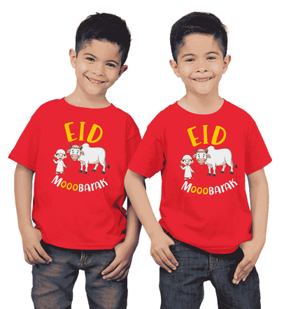 Eid Mubarak matching boys tshirt