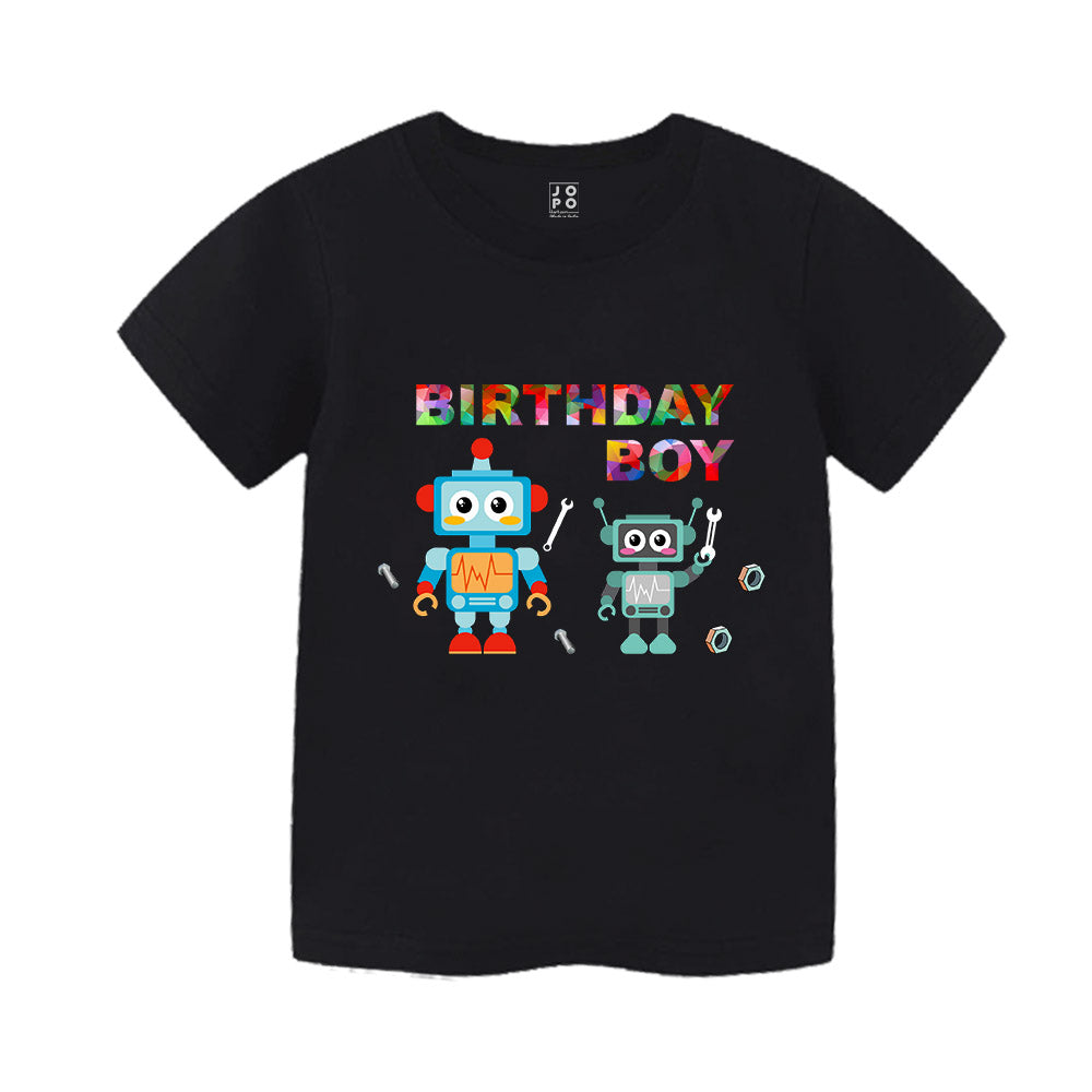 Robot Theme Matching Family T-Shirts Set of 3 and 4 for Mom, Dad, Son & Daughter