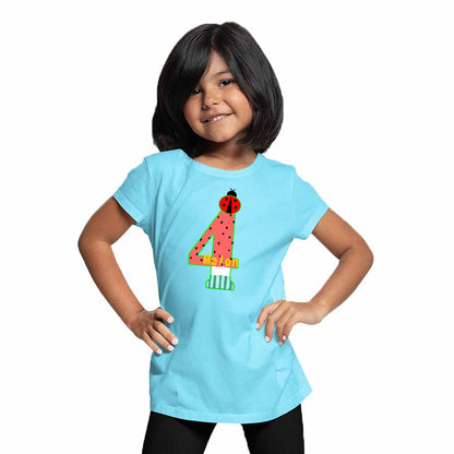 Watermelon designed 4rd Birthday Theme Kids T-shirt