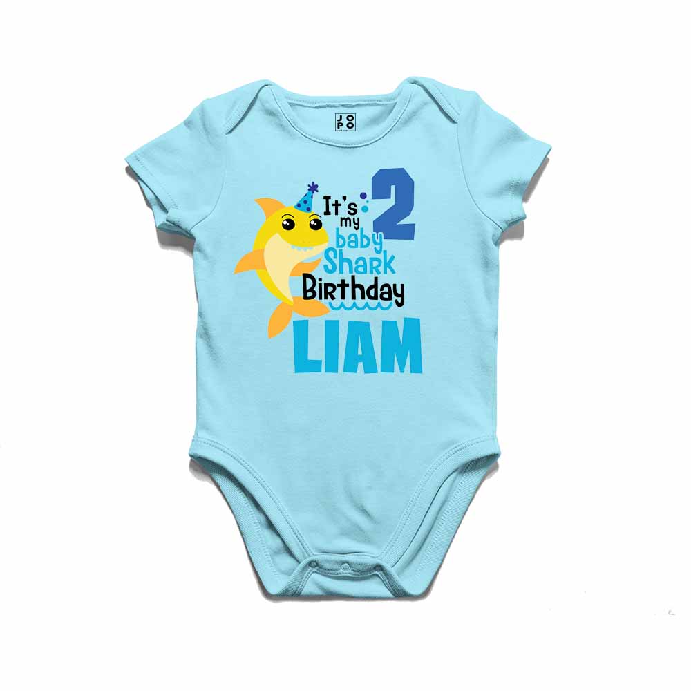 Shark Designed 2nd Birthday kids T-shirt/Romper