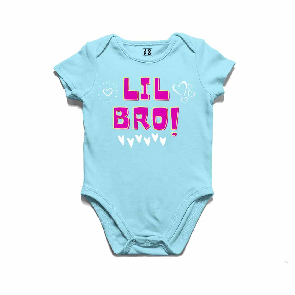 Lil Bro Heart Design Multicolor T-shirt/Romper