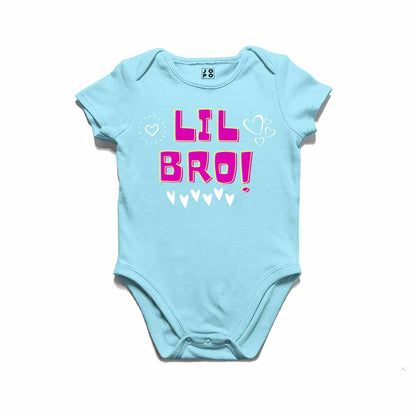 Lil Bro Heart Design Multicolor T-shirt/Romper