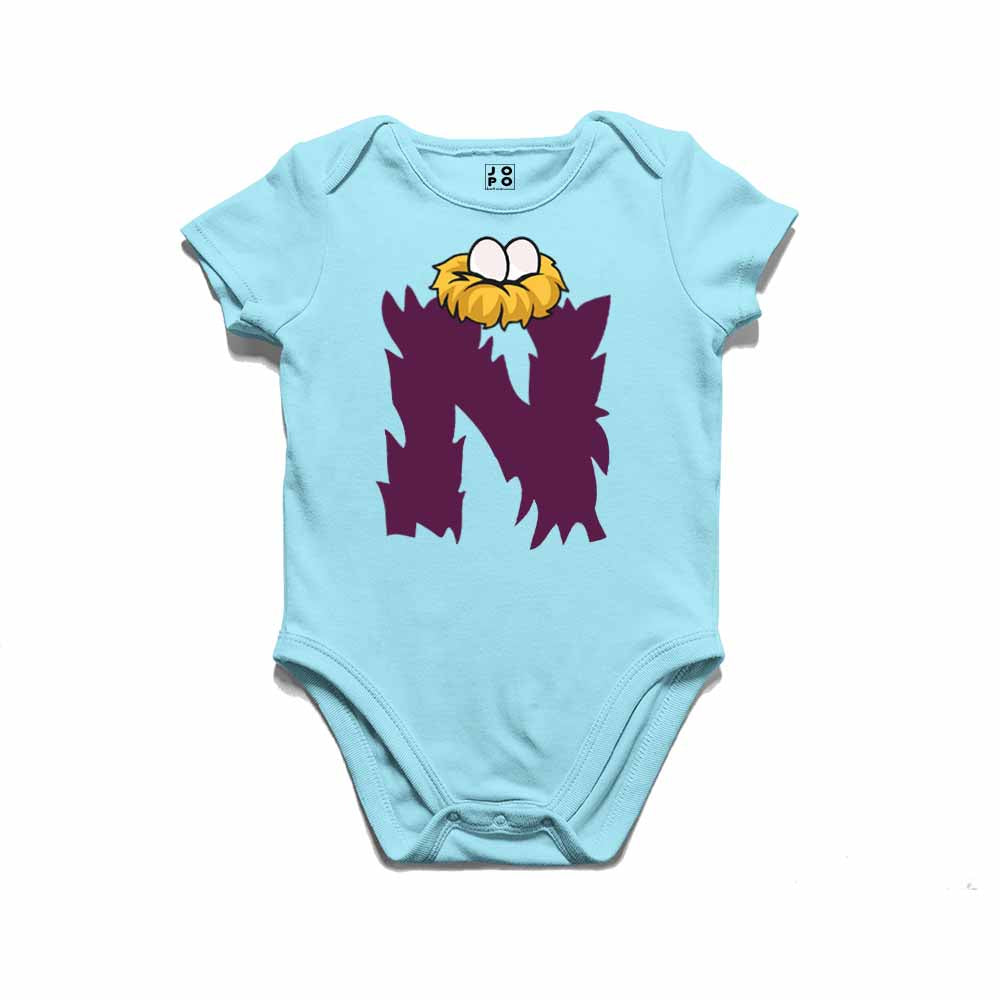 Kid's Alphabet N Nest Design Multicolor T-shirt/Romper