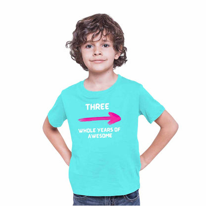 Three Years Birthday Theme Kids T-shirt