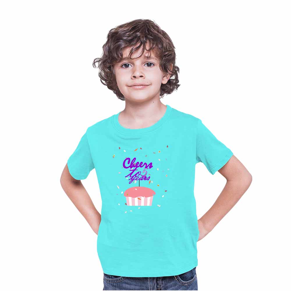 Cheers Cake 5th Birthday Theme Kids T-shirt