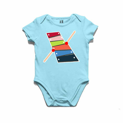 Kid's Alphabet X Xylophone Design Multicolor T-shirt/Romper