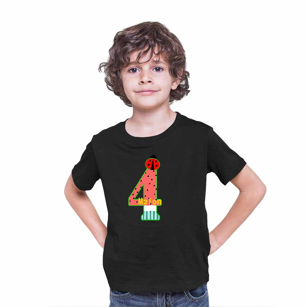 Watermelon designed 4rd Birthday Theme Kids T-shirt