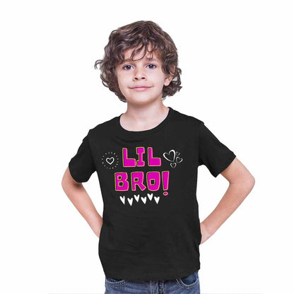 Lil Bro Heart Design Multicolor T-shirt/Romper