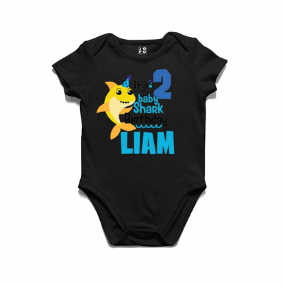 Shark Designed 2nd Birthday kids T-shirt/Romper