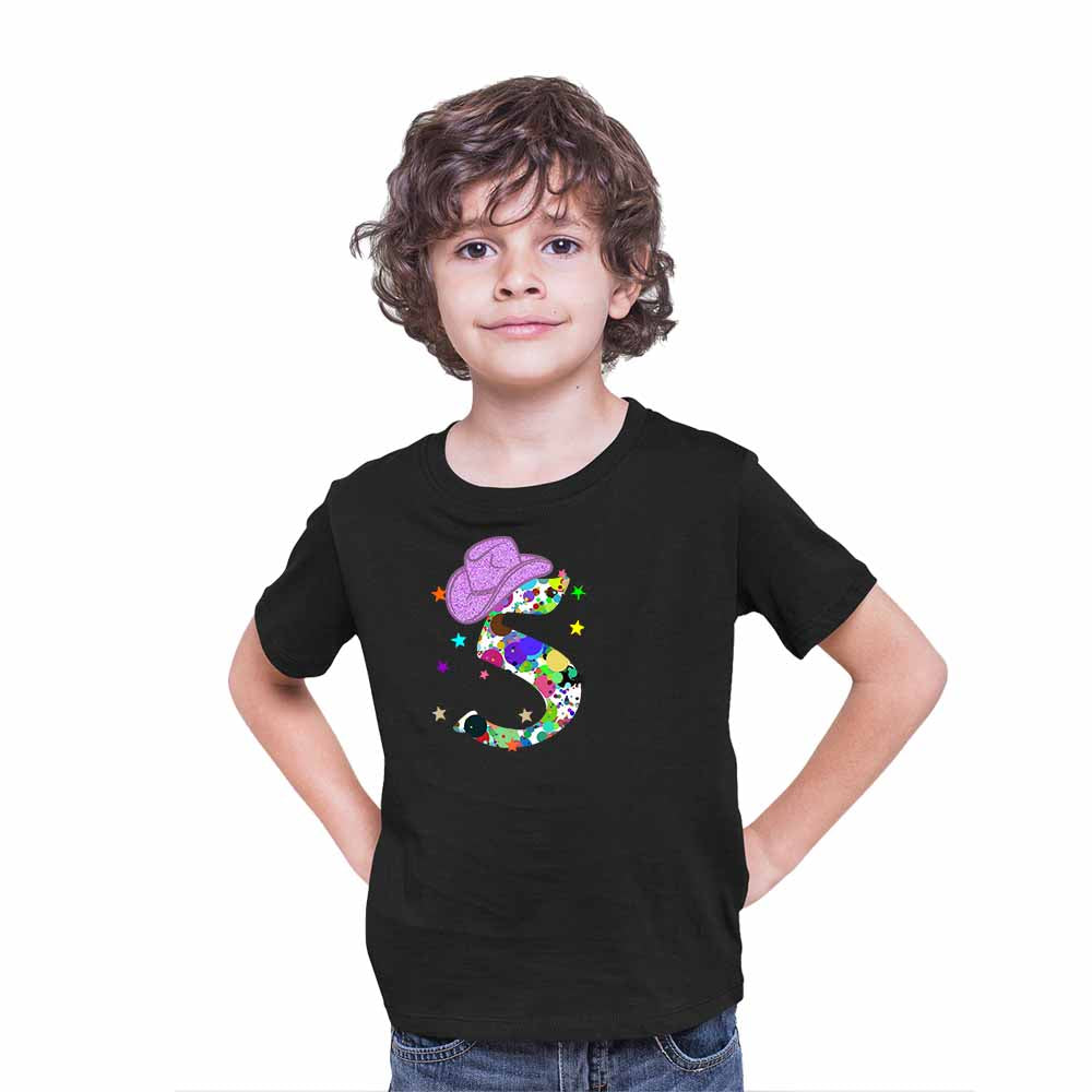 Graphic Style 5th Birthday Theme Kids T-shirt