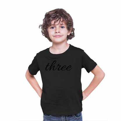 Three Birthday Theme Kids T-shirt