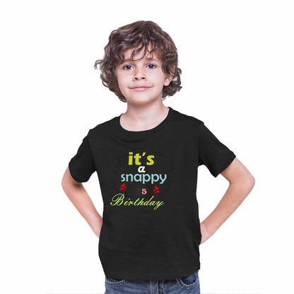 Snappy Camera Designed 5th Birthday Theme Kids T-shirt