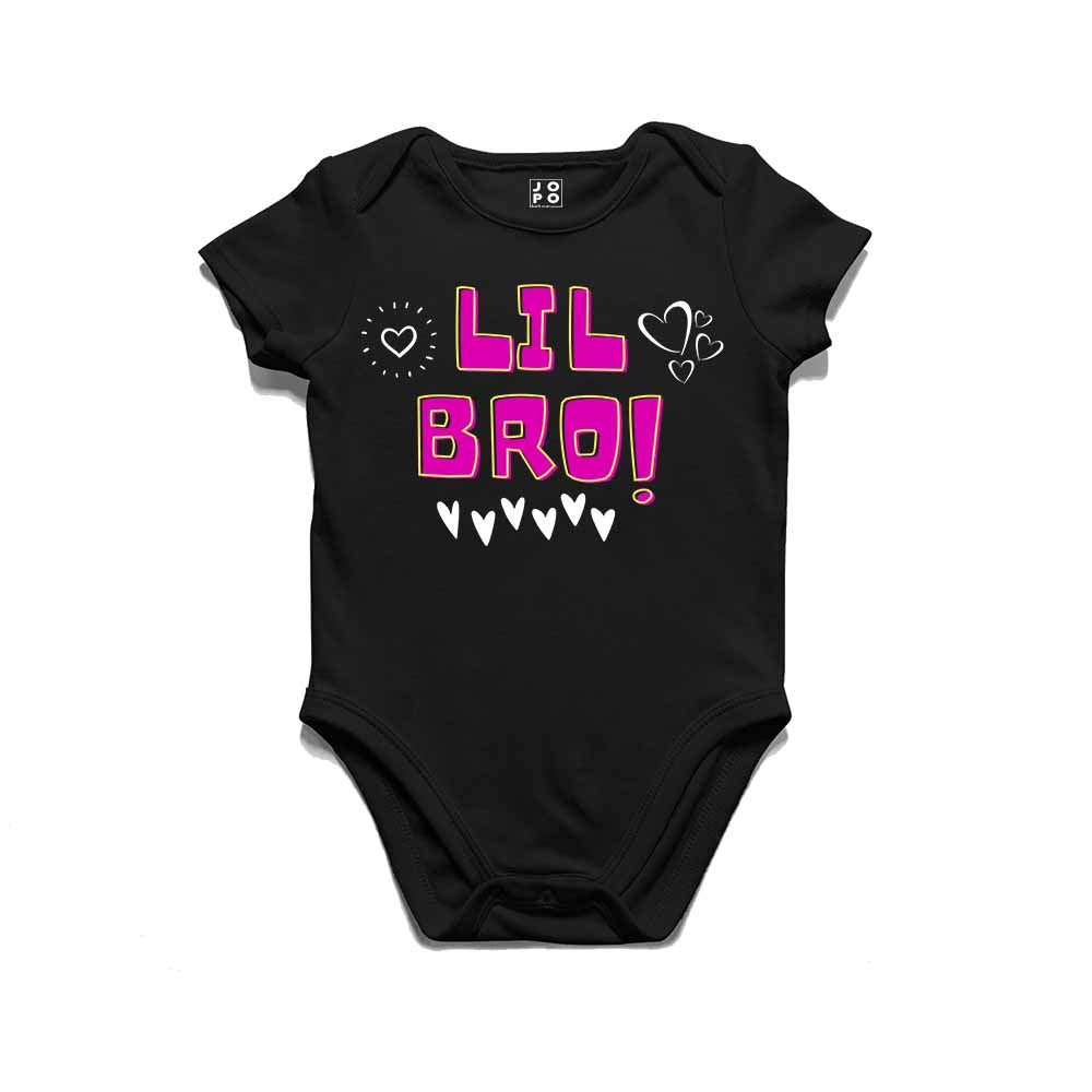 Lil Bro Heart Design Multicolor T-shirt/Romper