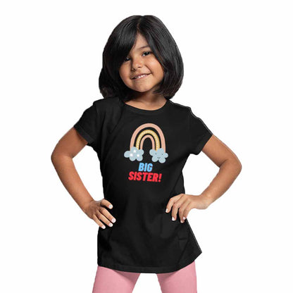 Rainbow Big Sister Printed Design T-Shirt