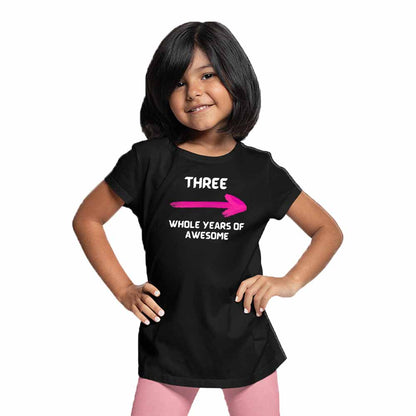 Three Years Birthday Theme Kids T-shirt