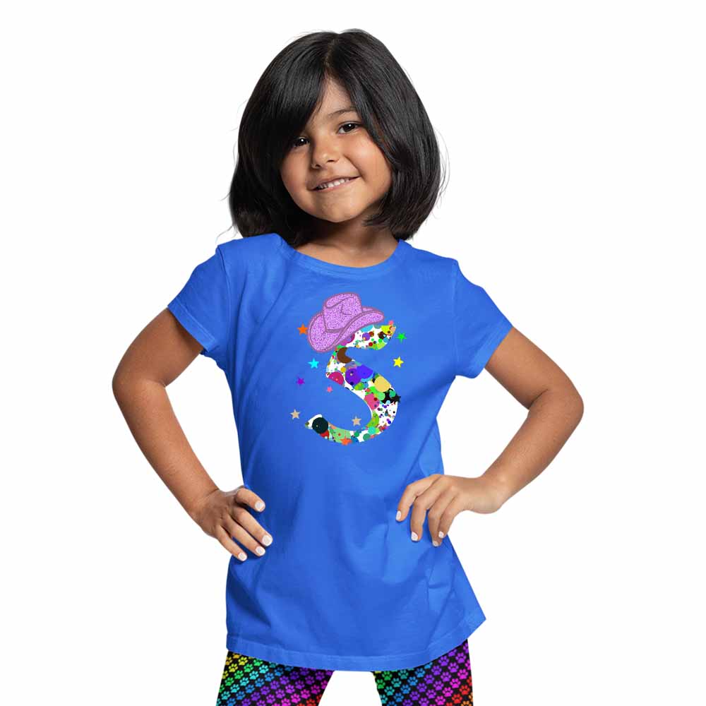 Graphic Style 5th Birthday Theme Kids T-shirt