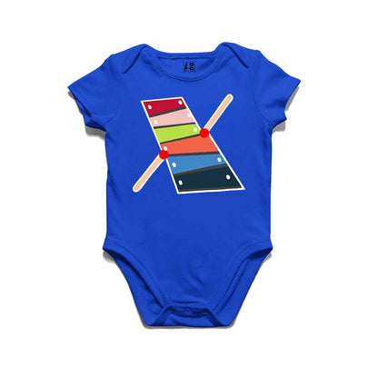 Kid's Alphabet X Xylophone Design Multicolor T-shirt/Romper